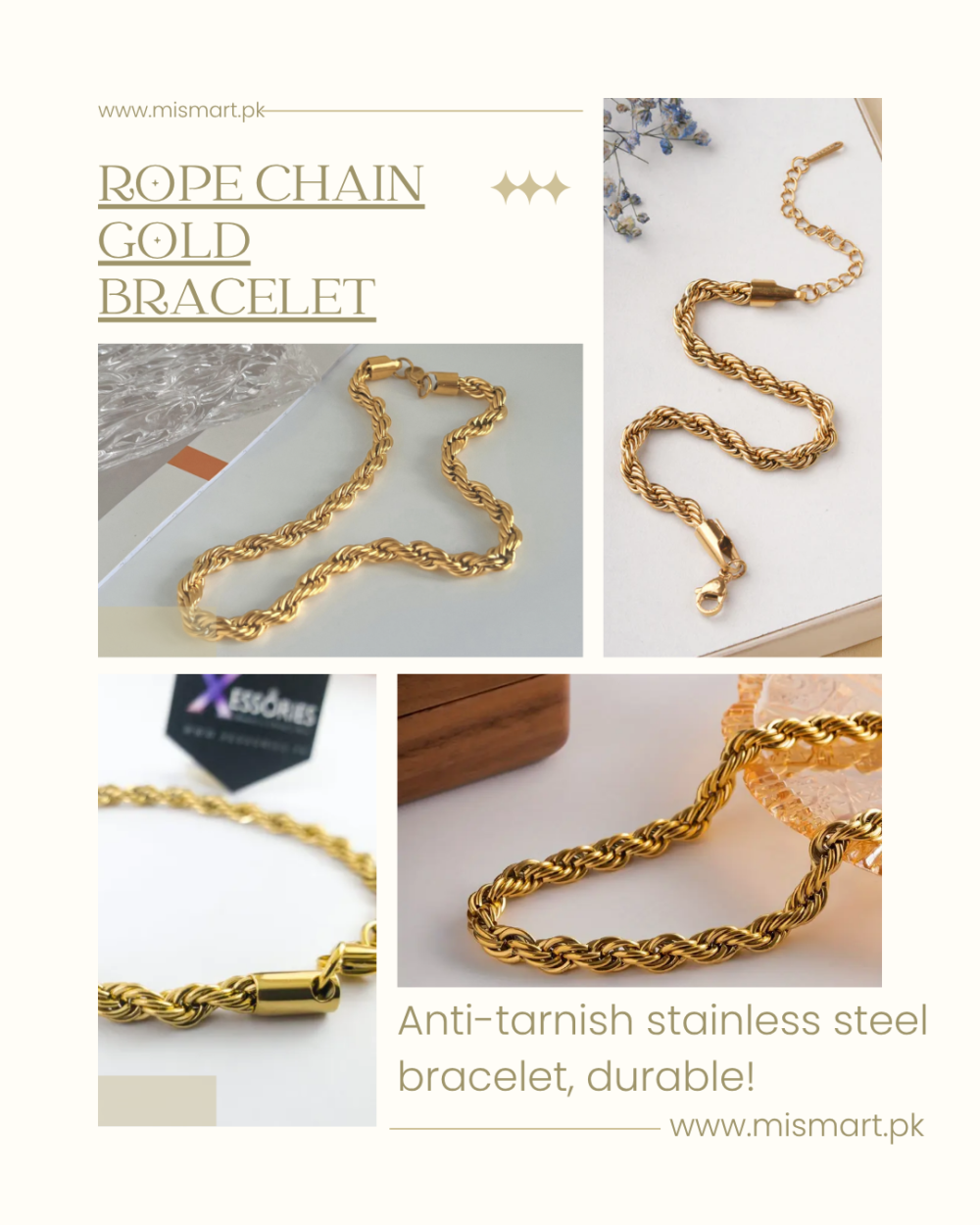 luxury stainless steel chunky twisted chain