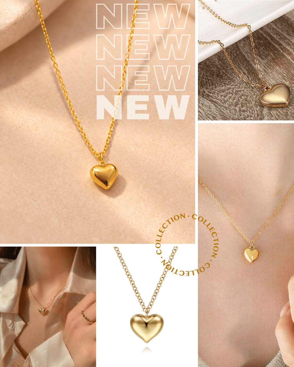 Minimal heart necklace for everyday elegance